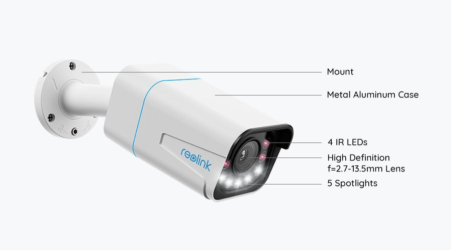 Reolink RLC-811A 8MP bullet AI PoE-kamera med optisk zoom för utomhusbruk