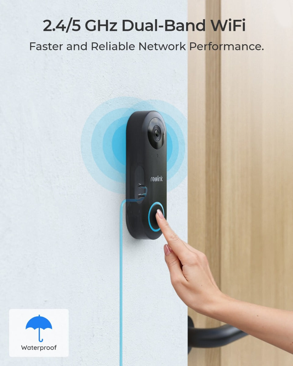 Reolink Video Doorbell WiFi 5MP smart dörrklocka kamera med klocka