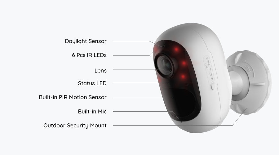 Reolink Argus 2E 3MP batteridriven WiFi-kamera för utomhusbruk