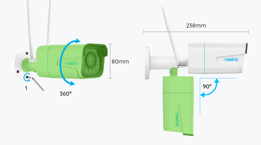 Reolink W430 8MP bullet AI WiFi 6 kamera optisella zoomilla ulkokäyttöön (RLC-811WA)