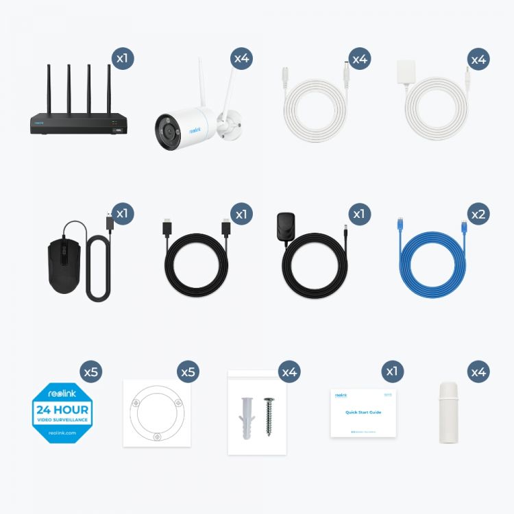 Reolink NVS12-8MB4W UltraHD WiFi-övervakningssystem (RLK12-800WB4)