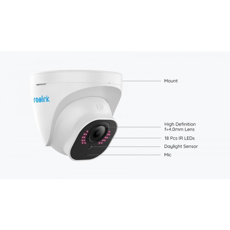 Reolink P324 5MP Easy Dome AI PoE utomhuskamera (RLC-520A)