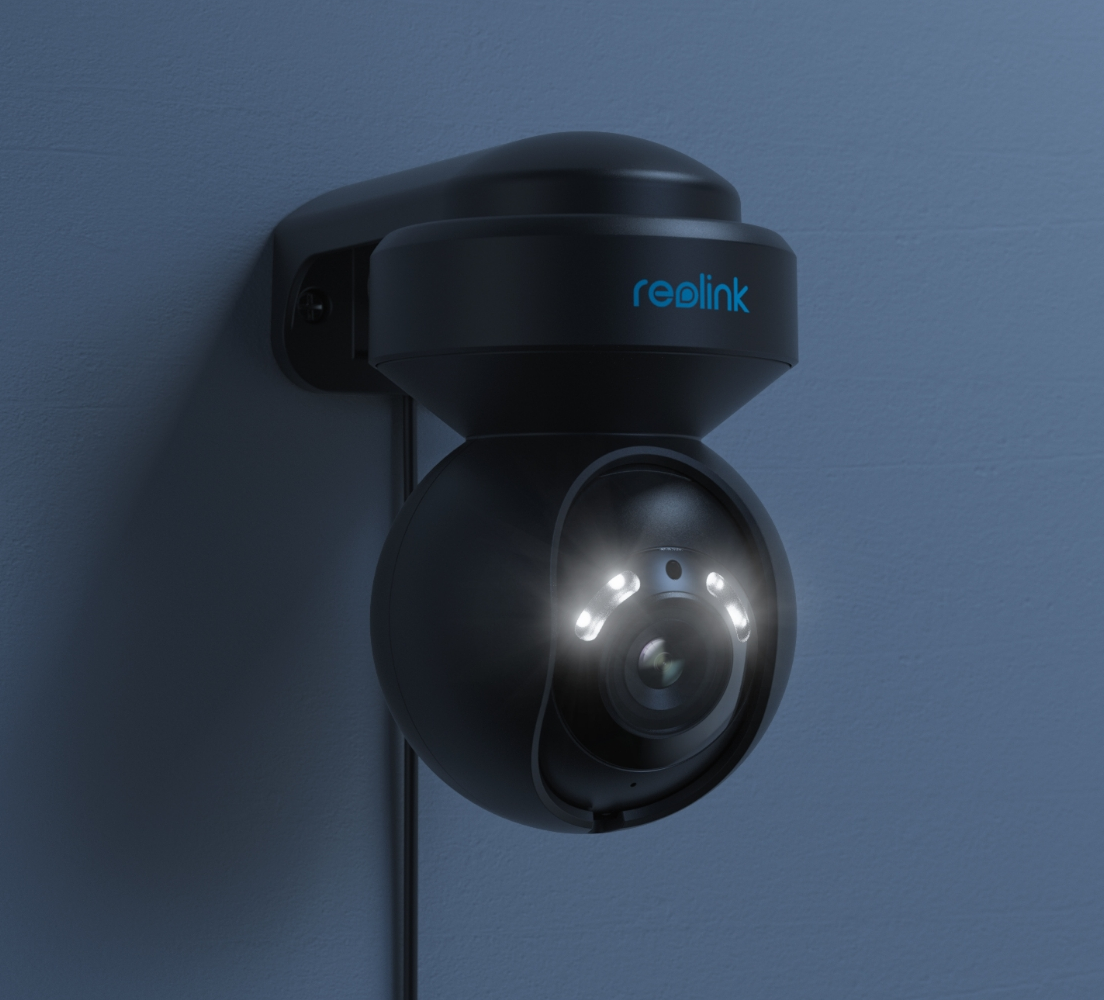 Reolink E Series E540-B 5MP PTZ Auto Tracking AI WiFi-kamera med LED-spotlights (E1 utomhus) (svart)