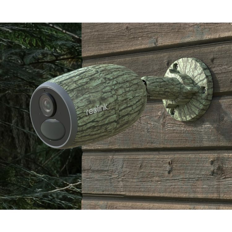 Reolink Go Series G330 camo akkukäyttöinen 4MP 4G-älykamera ulkokäyttöön (Go Plus maastokuvioitu)