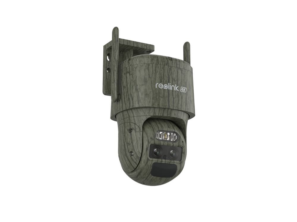 Reolink TrackMix LTE+SIM akkukäyttöinen 8MP PTZ Auto Tracking AI kamera ulkokäyttöön (maastokuvioitu)