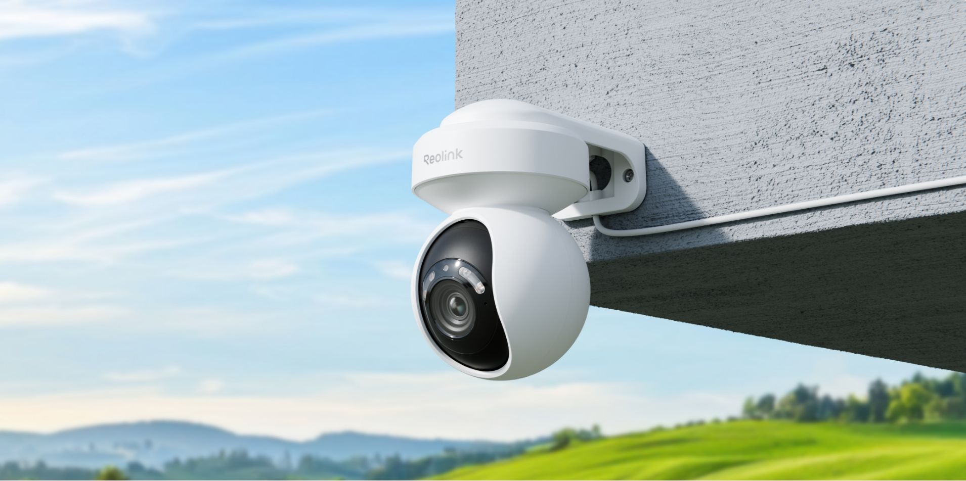 Reolink E1 Outdoor 5MP PTZ Auto Tracking AI WiFi kamera LED-kohdevaloilla