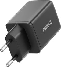 FoneKit GaN PD 48 W pikalaturi, USB-C + USB-A, musta – kuva 3