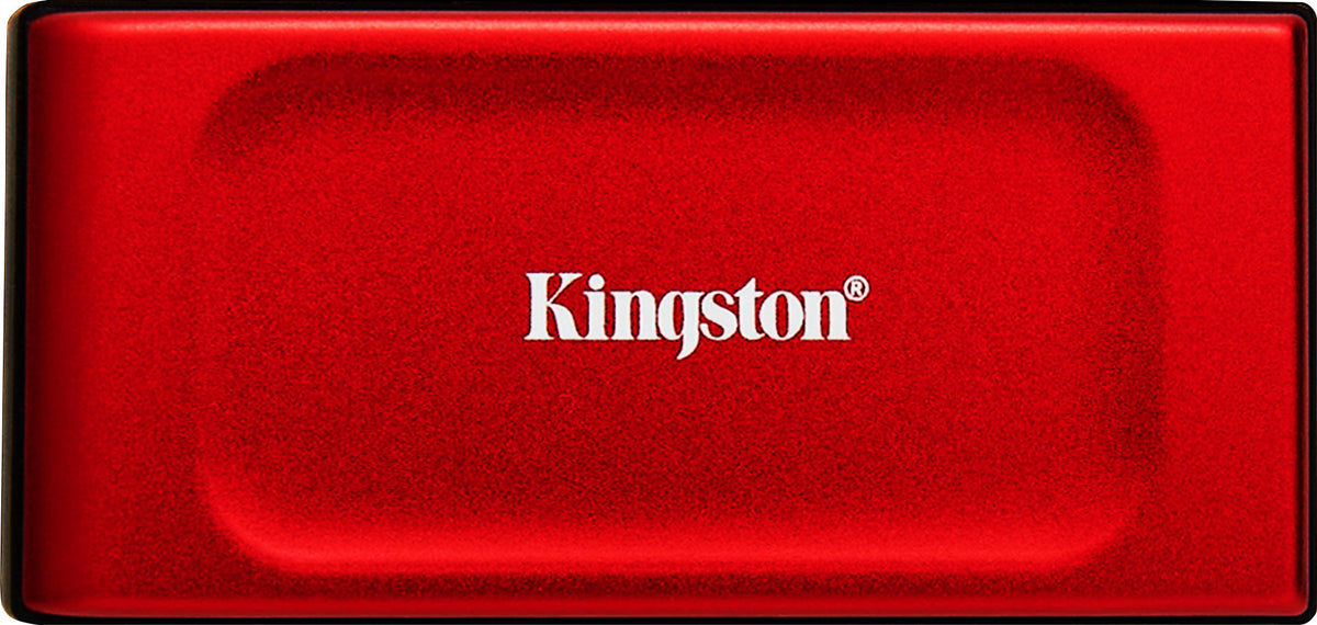 Kingston XS1000 -ulkoinen SSD-levy, 2 Tt, punainen – kuva 2