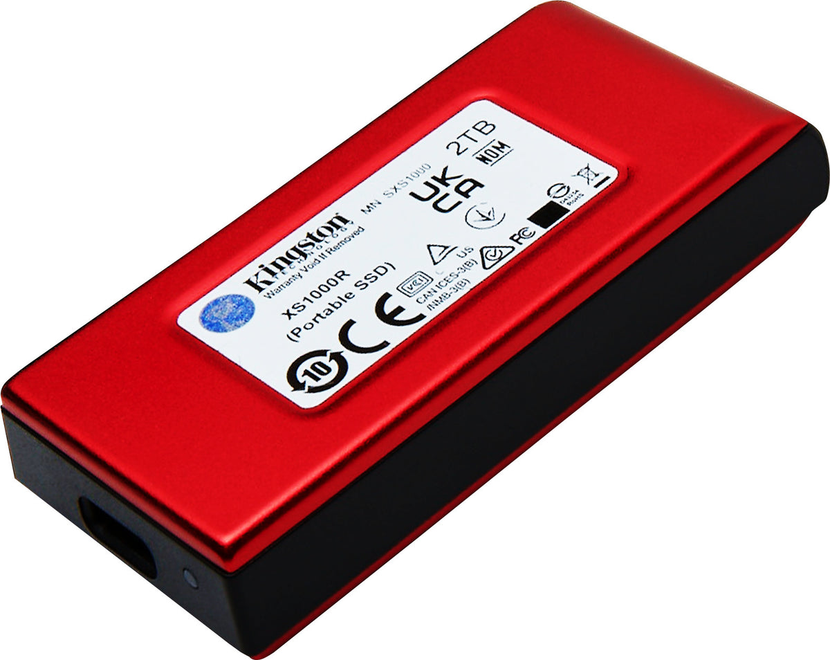Kingston XS1000 -ulkoinen SSD-levy, 2 Tt, punainen – kuva 3