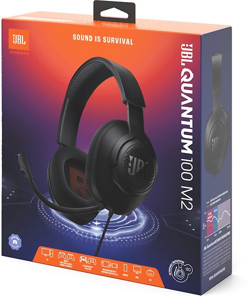 JBL Quantum 100 M2 langalliset pelikuulokkeet, musta – kuva 9
