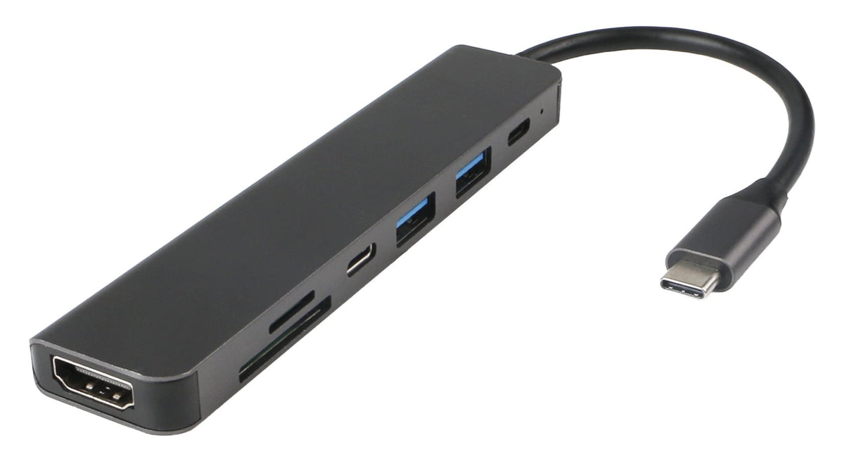 Fuj:tech Slim USB-C Hubi 100 W PD-latauksella, 5 porttia – kuva 2