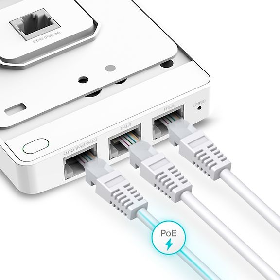TP-Link Omada EAP615-WALL Wi-Fi 6 tukiasema