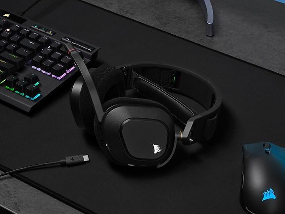 Corsair HS80 RGB Wireless -kuulokemikrofoni, musta – kuva 3