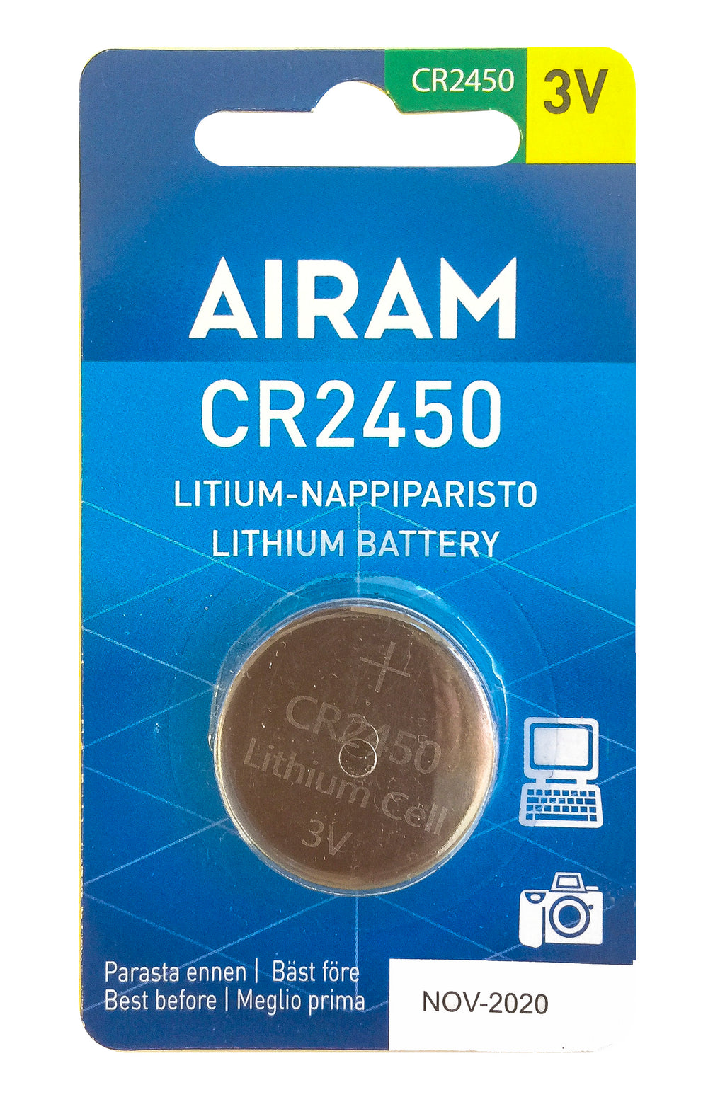 AIRAM LITIUMPARISTO CR2450 3V 1/BL