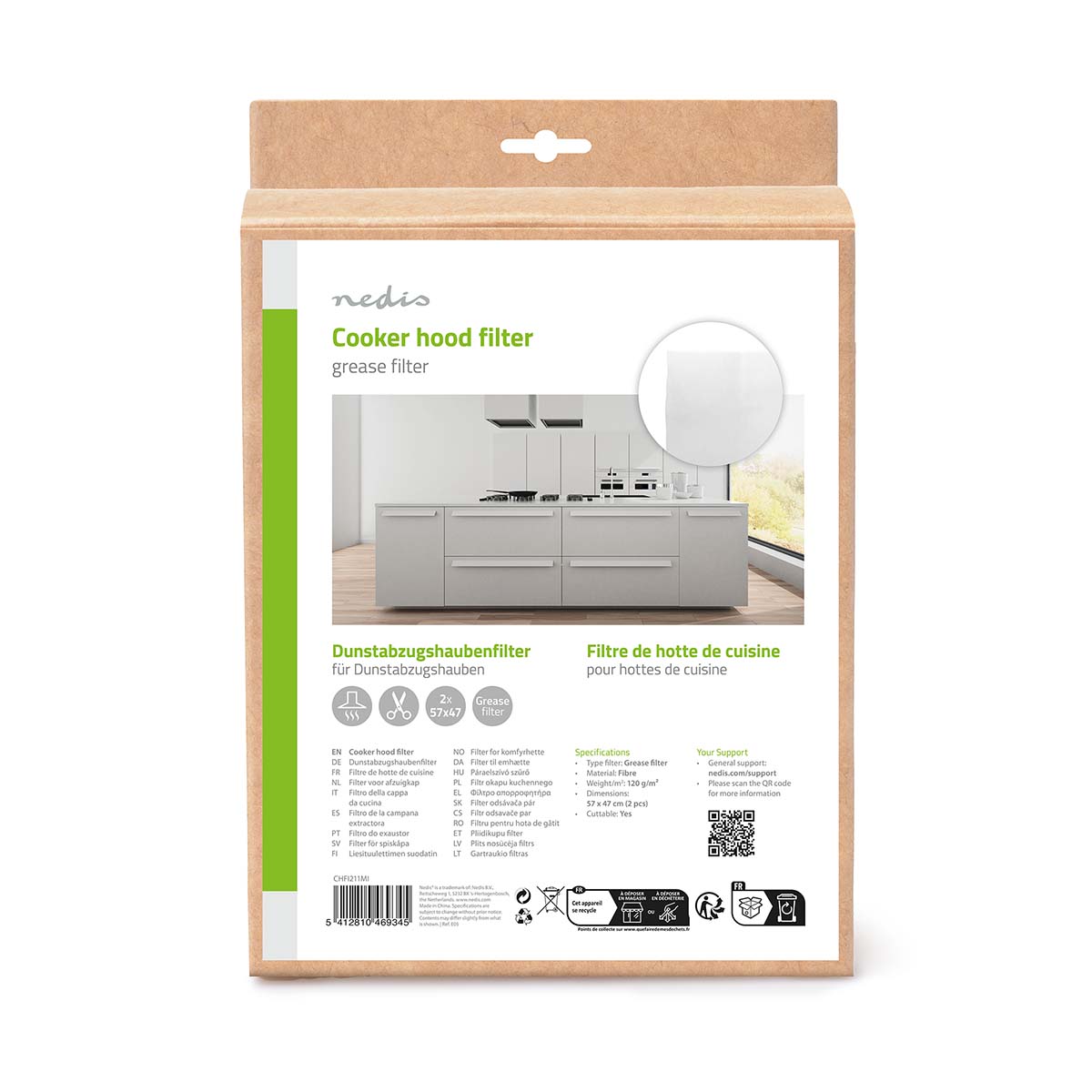 Nedis Liesituulettimen Rasvasuodatin 57x47cm