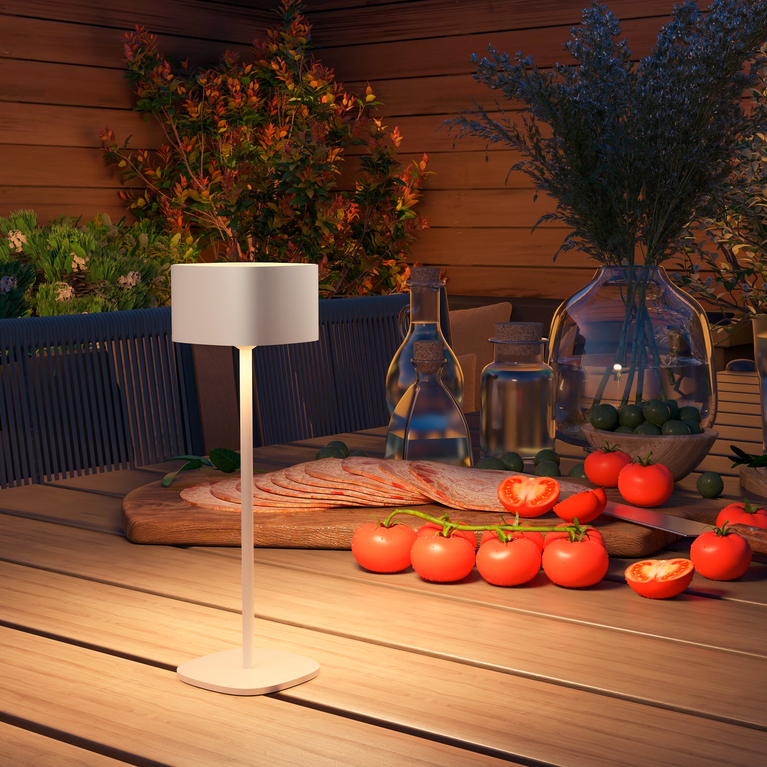 Serino Vihreä pöytävalaisin IP44 (ladattava)