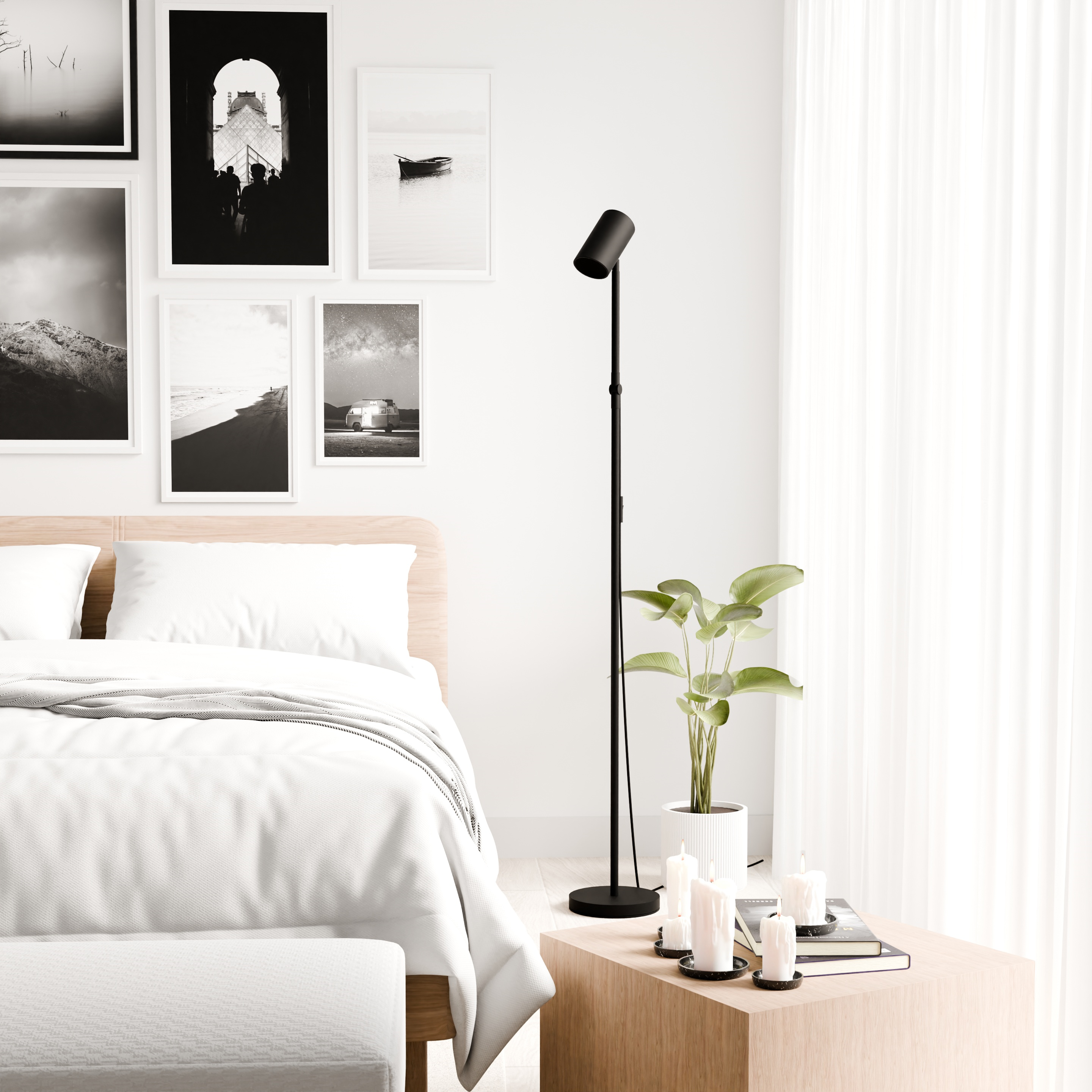 Everly golvlampa Vit