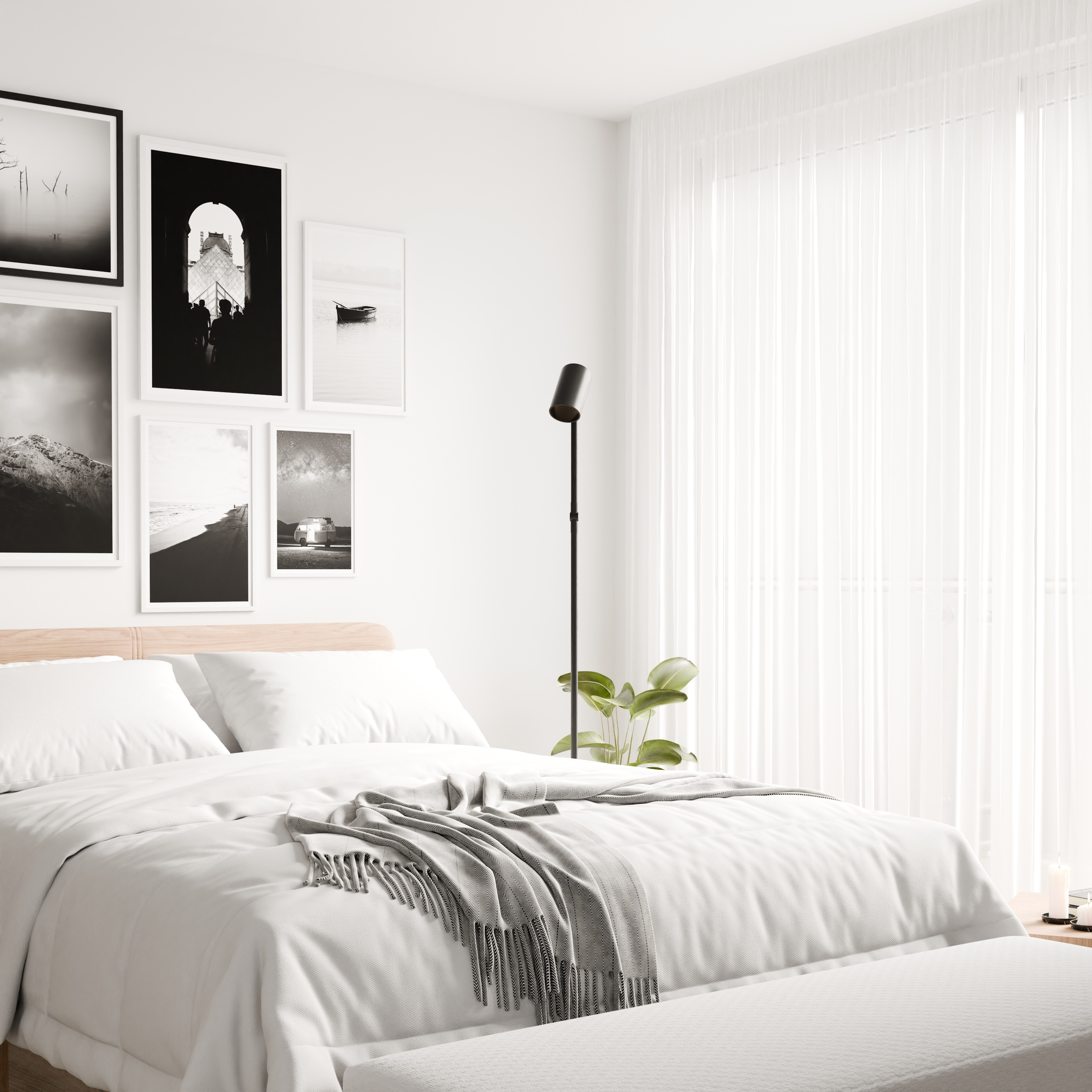 Everly golvlampa Vit