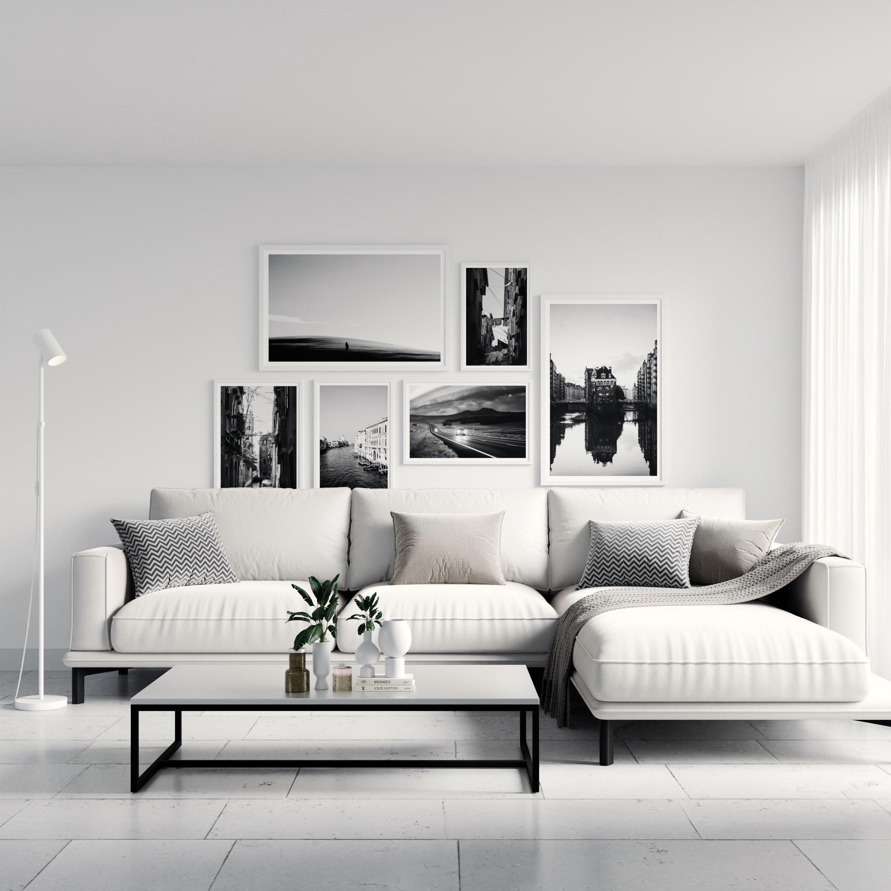 Everly golvlampa Vit