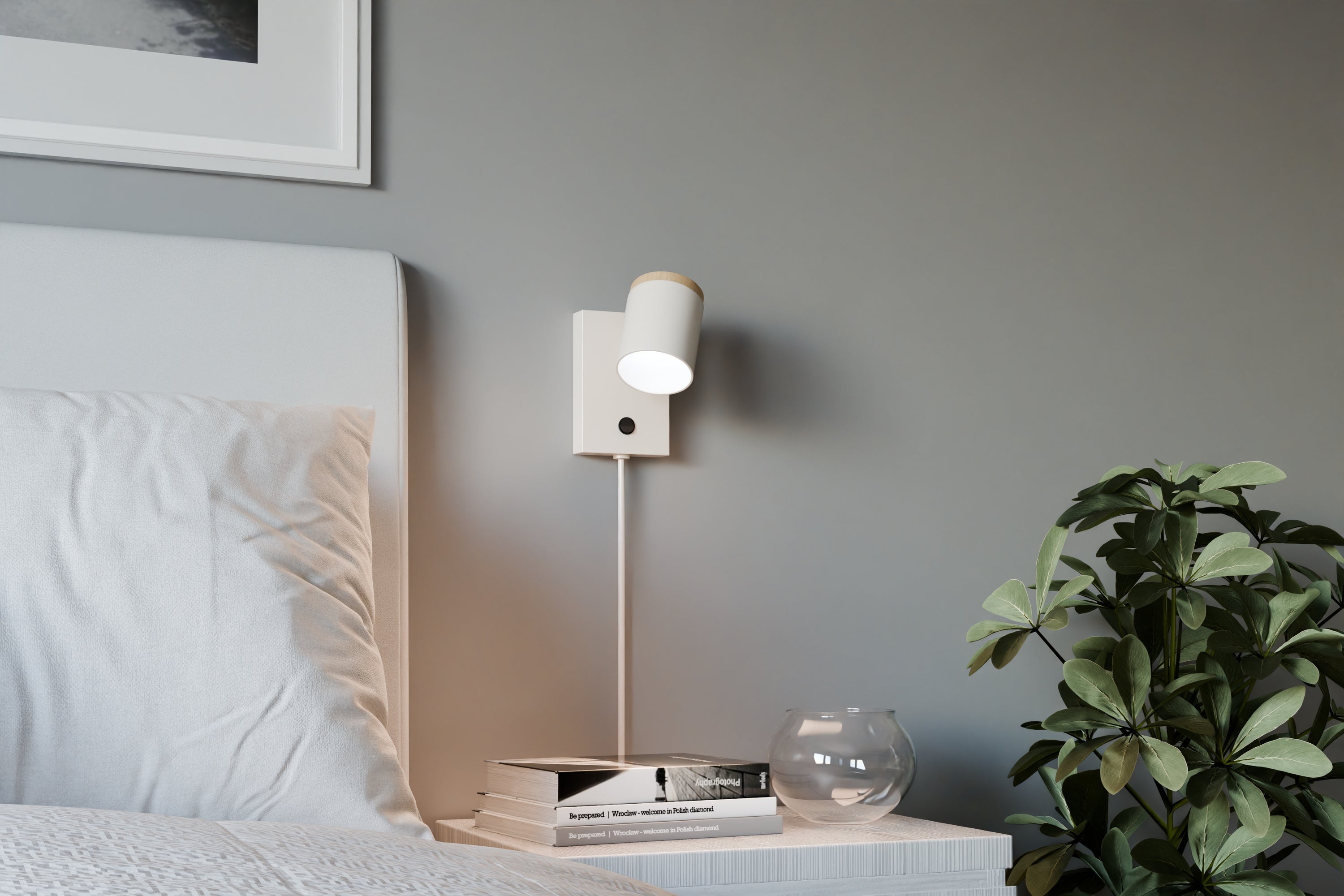 Clemente seinävalaisin beige