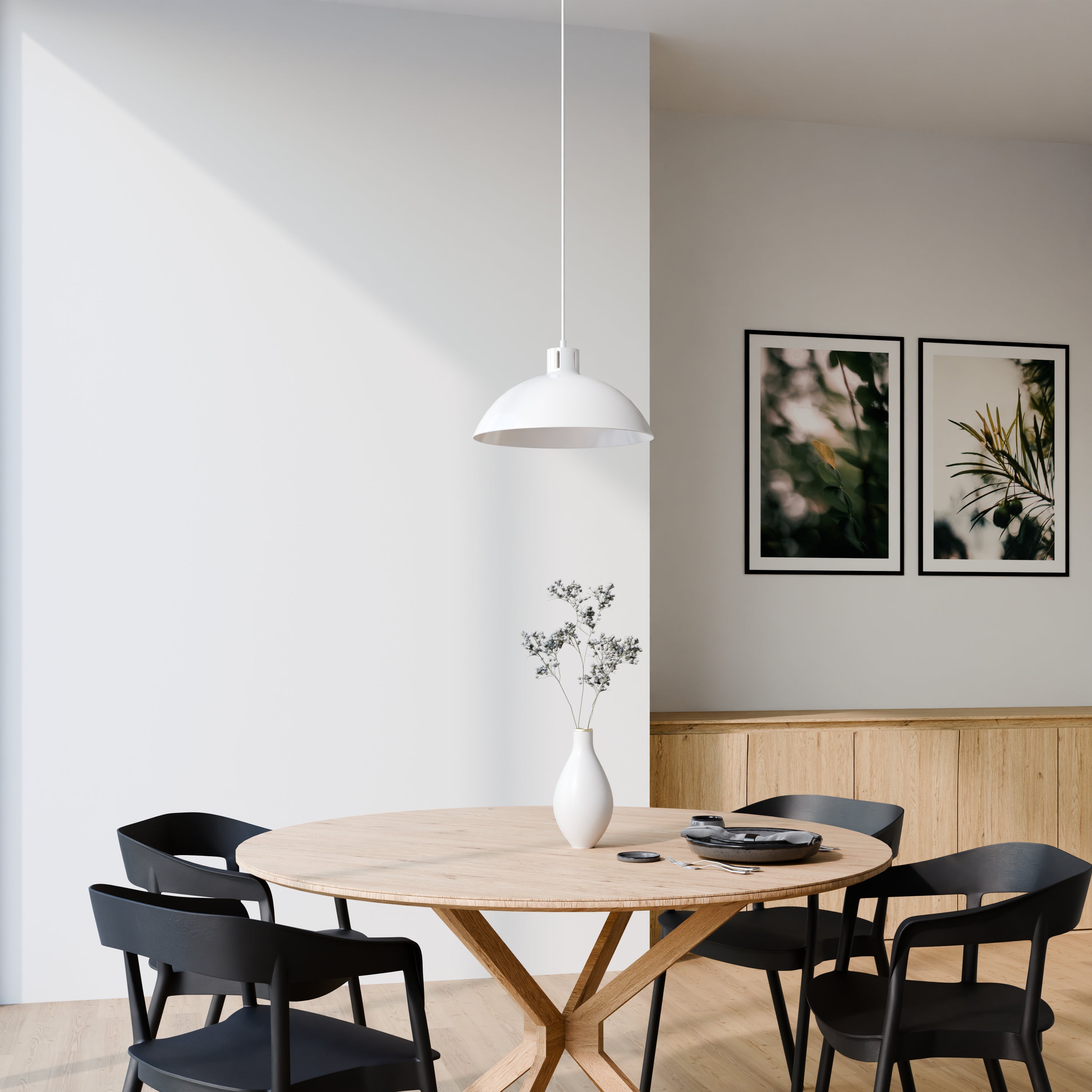 Chris Ø37 pendellampa vit