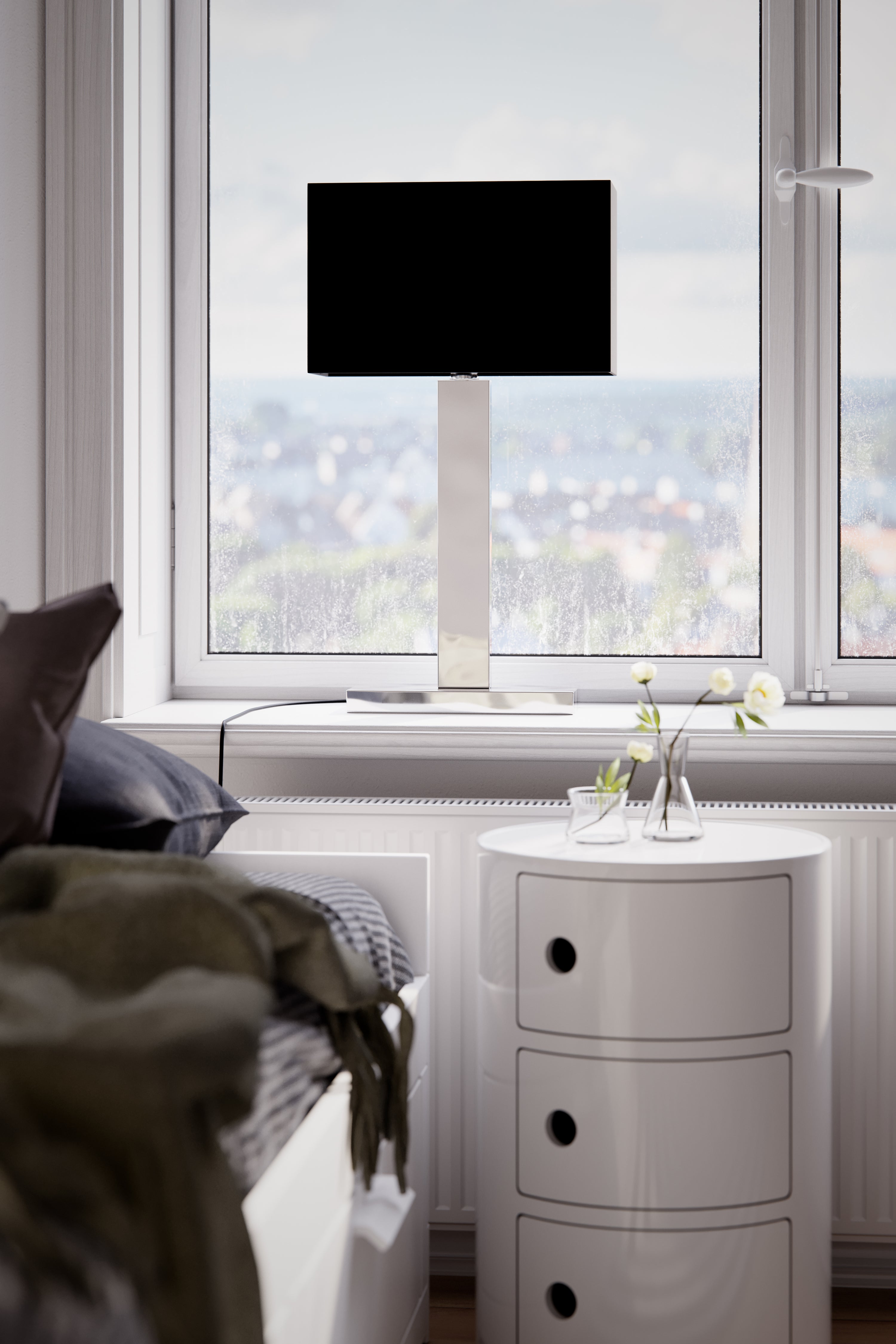 Prime 69cm pöytävalaisin valkoinen - E-store.fi