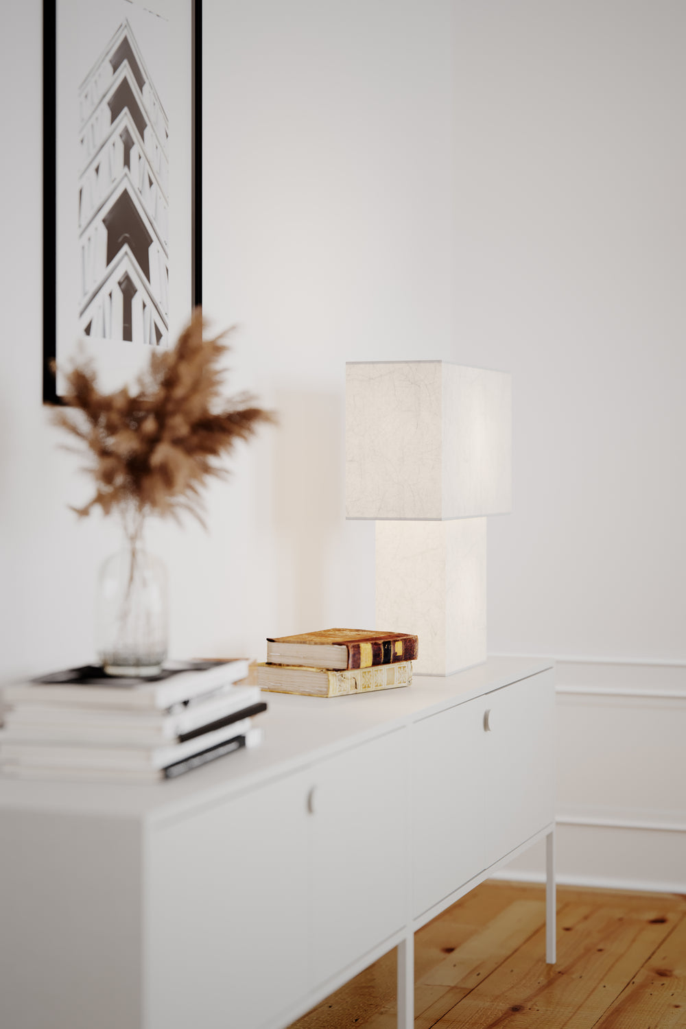 iSquare bordslampa vit