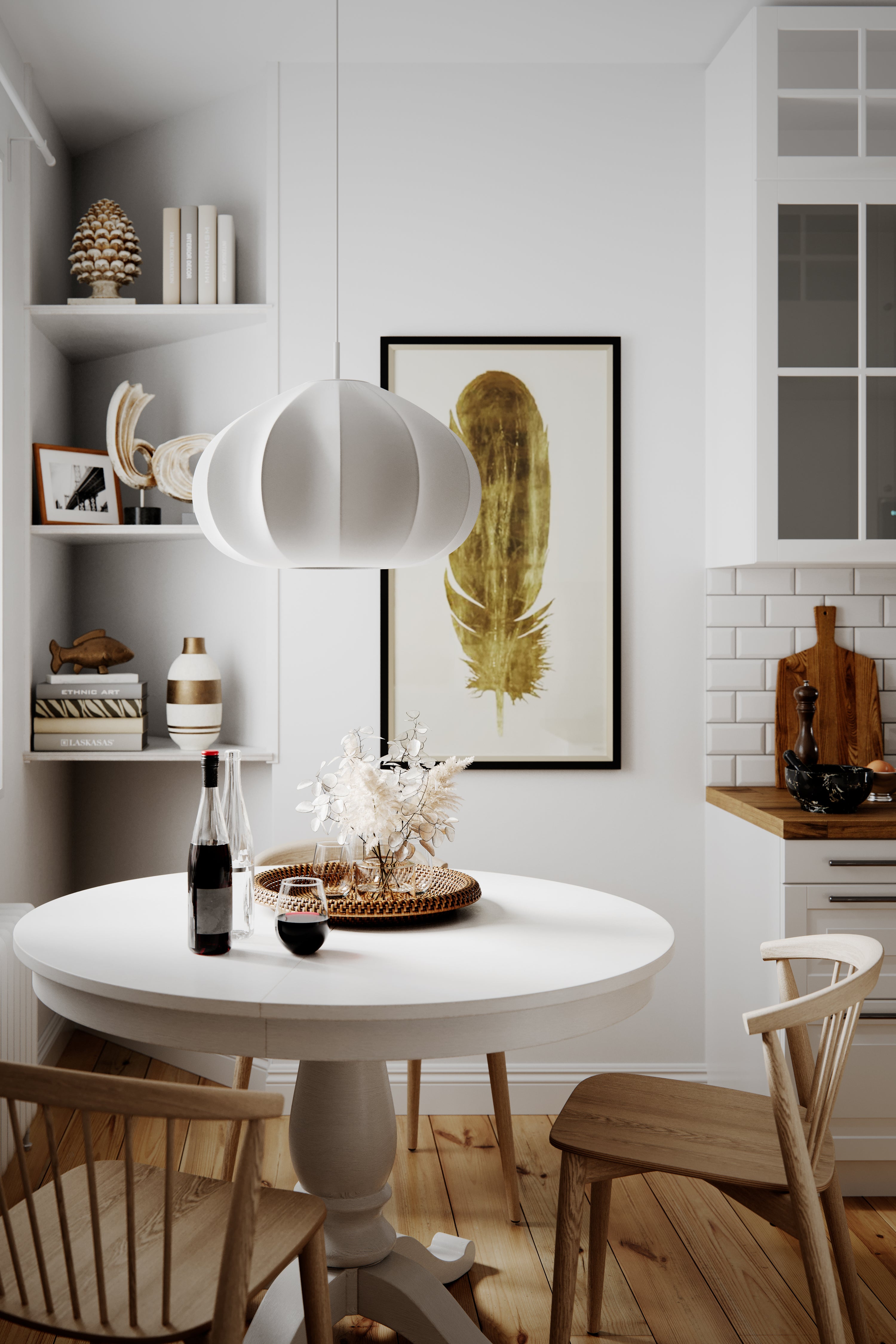 Ebba riippuvalaisin Ø50cm valkoinen