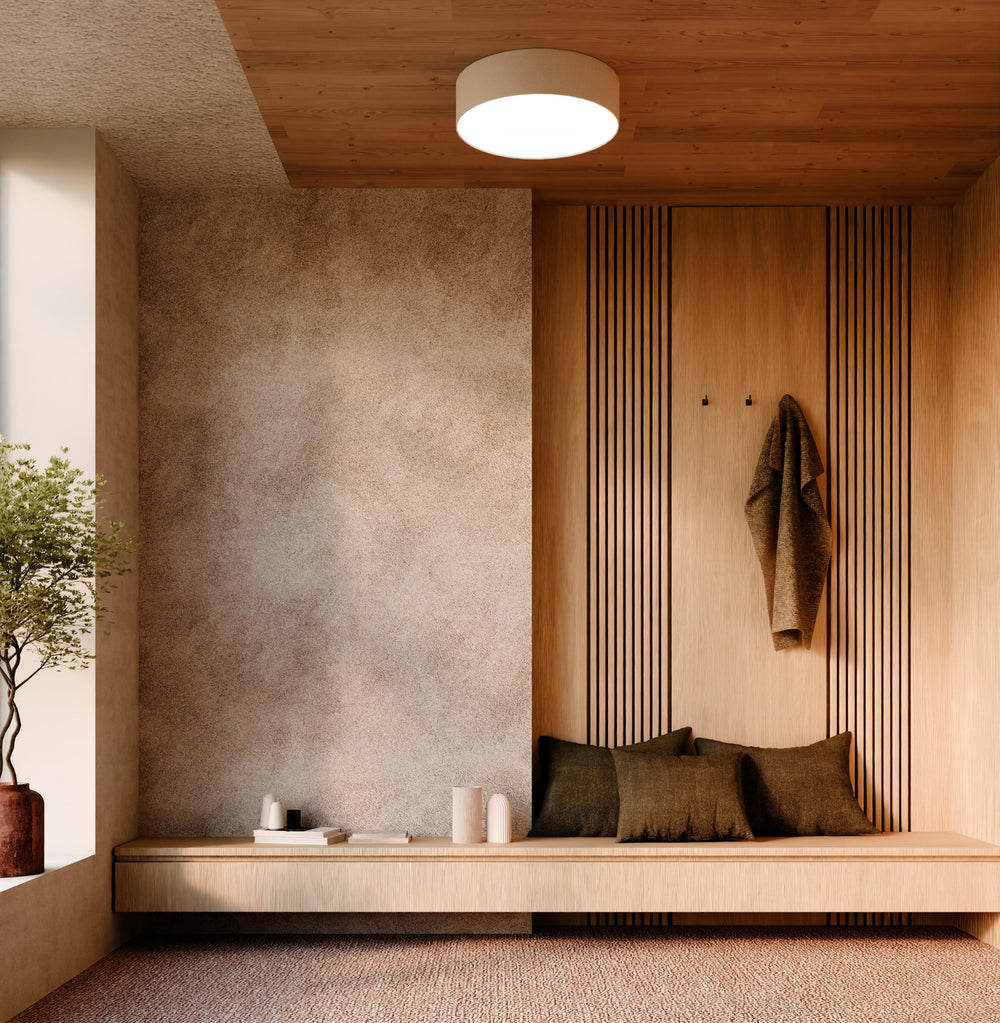 Abbie plafondi Ø50 beige – miljöbild