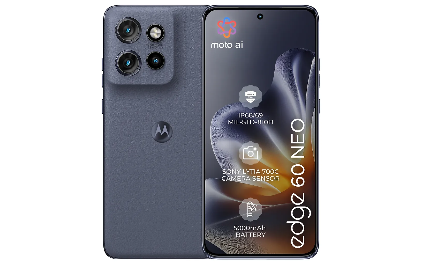 Motorola Edge 60 Neo 5G puhelin, 256/12 Gt, Grisaille