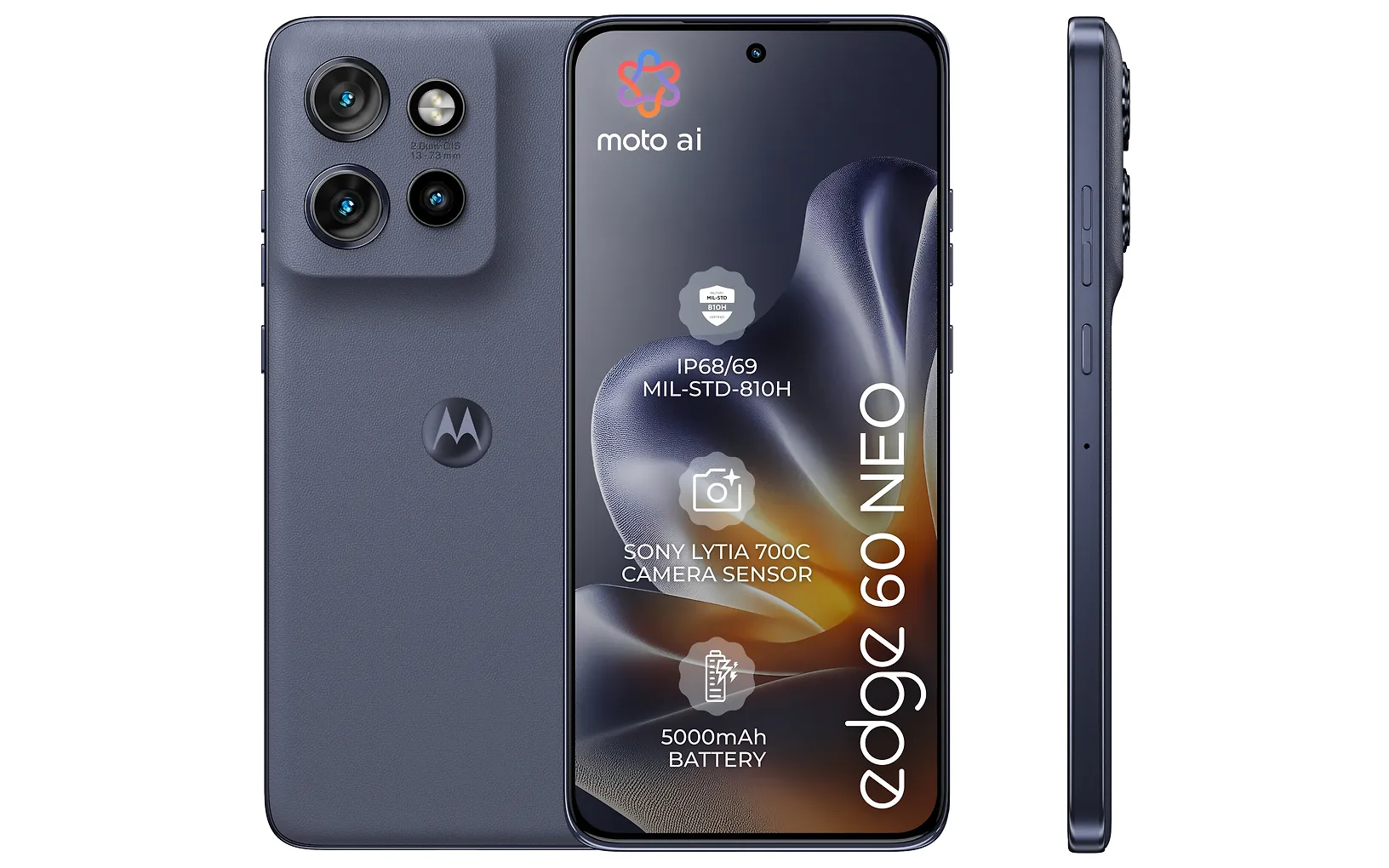 Motorola Edge 60 Neo 5G puhelin, 256/12 Gt, Grisaille