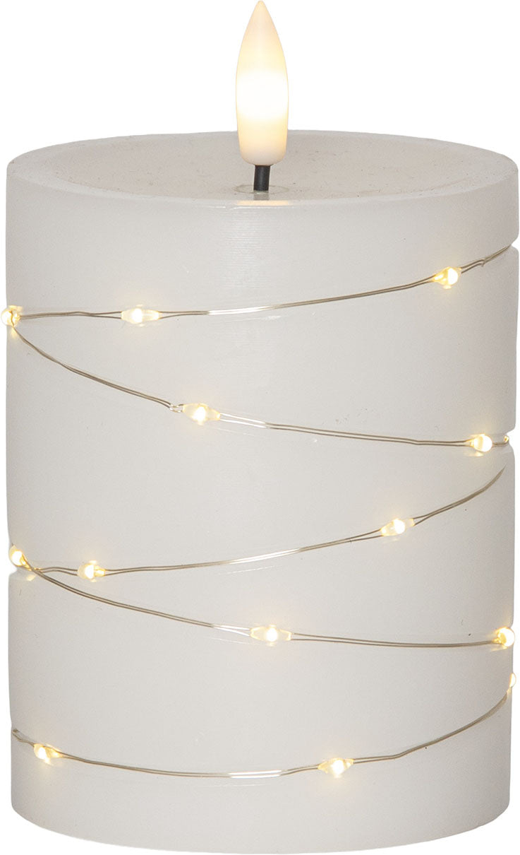 Star trading Flamme Dew LED-ljus 12,5 cm vit