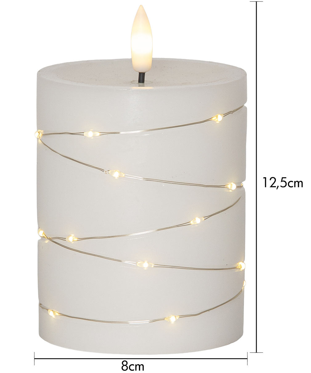 Star trading Flamme Dew LED-ljus 12,5 cm vit