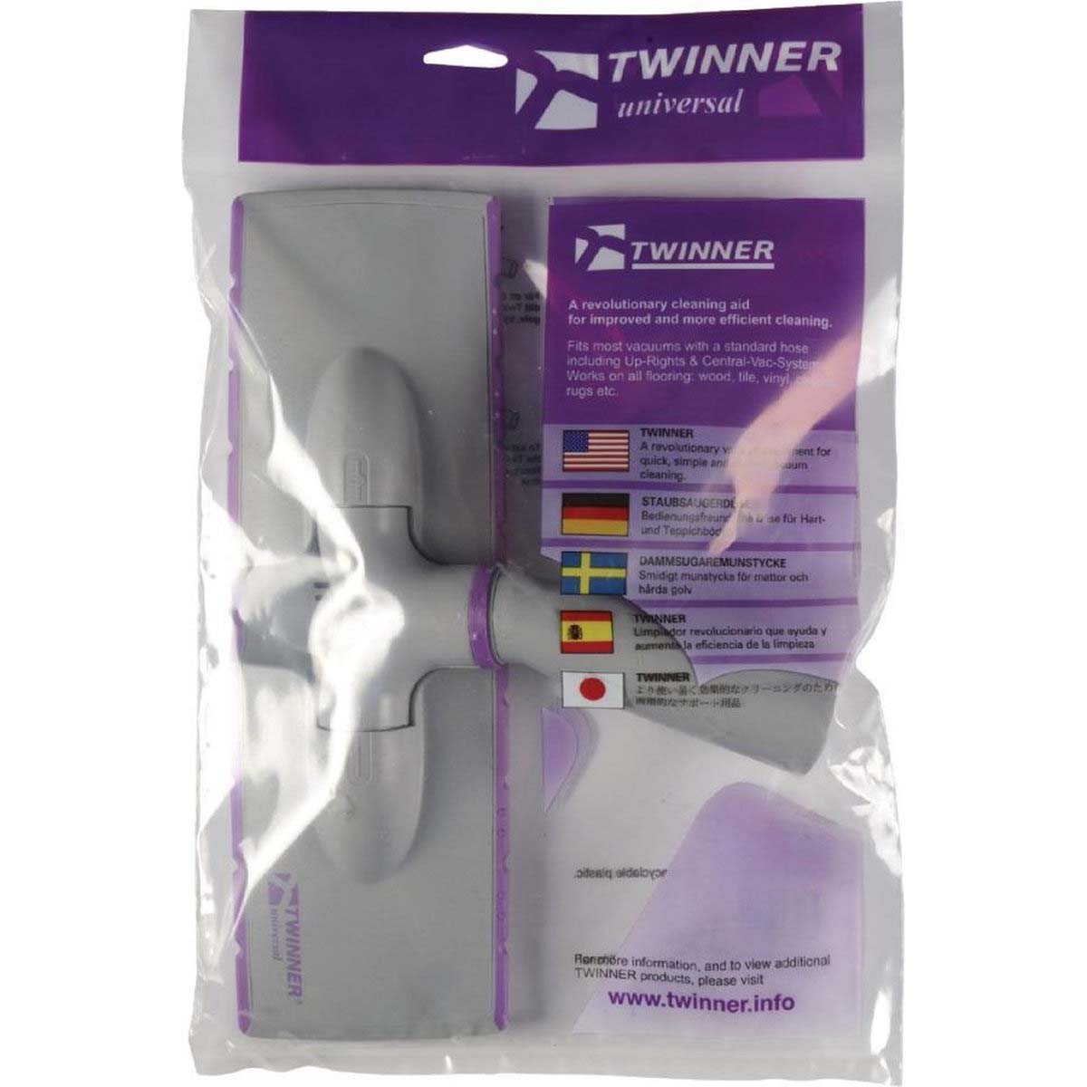 Twinner kombinationsmunstycke för borste 32/35 mm grå/rosa