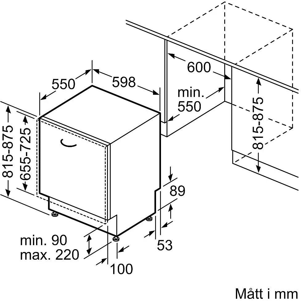 Bosch SMV6ZCX06E Serie 6 integroitava astianpesukone, 60 cm