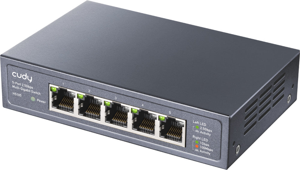 Cudy HS105 2.5 Gigabit 5-porttinen kytkin – kuva 2