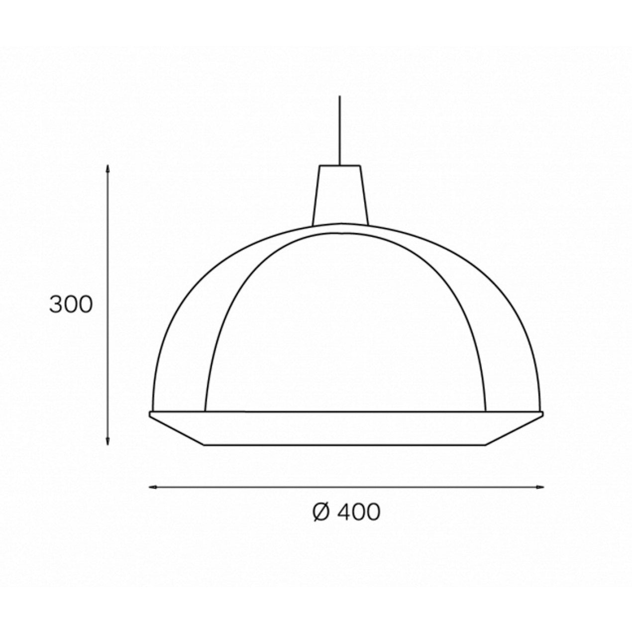 Innolux Kuplat -riippuvalaisin, savunharmaa, 40 cm