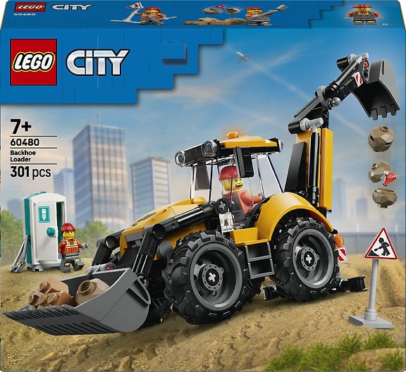LEGO City Great Vehicles 60480 – Keltainen traktorikaivuri – kuva 1