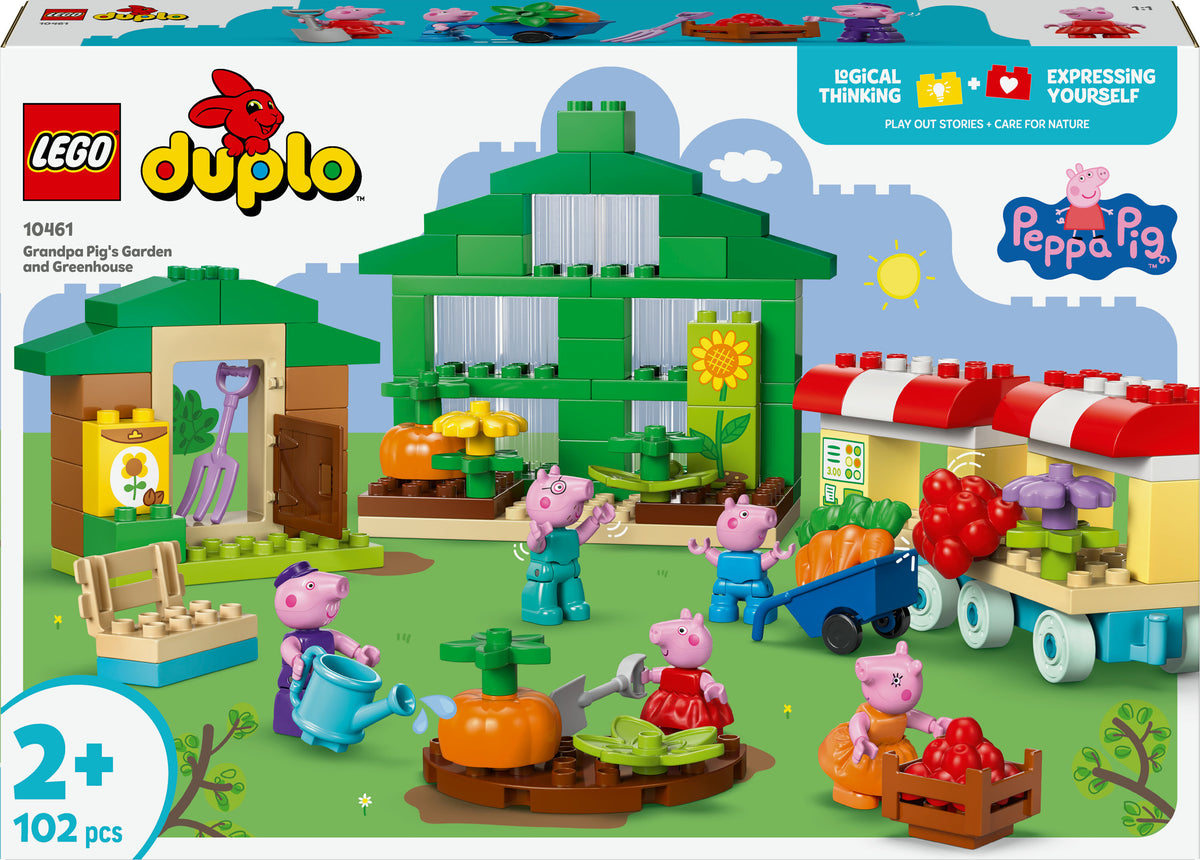LEGO DUPLO Peppa Pig 10461 Ukkipossun puutarha ja kasvihuone – kuva 1